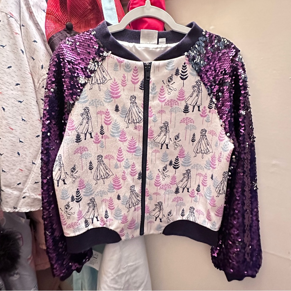 Kids frozen sequin jacket